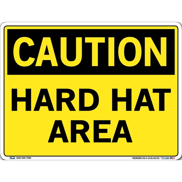 Sign, Caution, 12.5x9.5", Label/Decal, .011, SI-C-43-B-LB-011